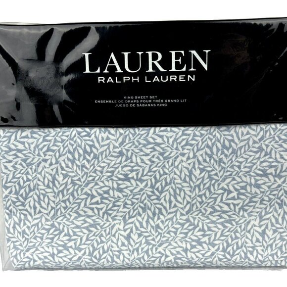 Ralph Lauren Bedding Nwt Ralph Lauren Willa Leaf King Sheet Set